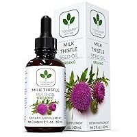 TODICAMP CO2 Extracted Organic Milk Thistle Seed Oil - 100% Potent Liver Support Milk Thistle Oil - Pure Milk Thistle Drops - Rich in Omegas - Tocopherols - Silymarin - Zinc 2 Fl Oz