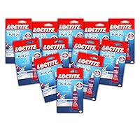Loctite Threadlocker Blue 242 - Removable Thread Lock Glue for Nuts, Bolts, & Fasteners, Medium Strength Screw Glue to Prevent Loosening & Corrosion - 6 ml, 12 Pack