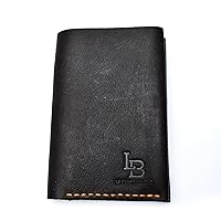 LeatherBrick Short Book Style Bi-Fold Wallet | Pure Leather Wallet | Handmade Leather Wallet | Veg Leather | Matt Maroon Dark Color
