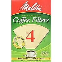 Cone Coffee Filters, Natural Brown #4, 300 Count (Pack Of 3)
