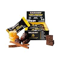 Bahamii Nuts & Date Bars, Organic Healthy Snacks | Honey Cinnamon 6-Pack | Gluten Free Low Calorie Snacks, No Preservatives, Plant Based, Kosher, Diabetic Snacks