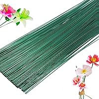 300 PCS 22 Gauge Floral Flower Stem Wire,16 Inches Floral Stem Wire Flower Arrangements,Floral Wire for Florist Flower Arrangement Bouquent Stem Wrapping and DIY,Dark Green