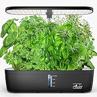 Hydroponics Growing System kit 12 Pods, Indoor Herb Garden with Grow Iight Adjustable Height Up to 12inch, Indoor Gardening System with Built-in Timer Function