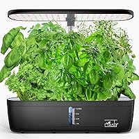 Hydroponics Growing System, 12 Pods Hydroponics Growing System Indoor Garden with LED Grow Light, Height Adjustable Indoor Gardening System, Hydroponic Growing System Built-in Timer Function