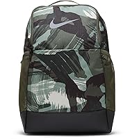 Nike Brasilia Medium Printed Green Training Backpack