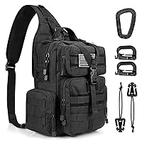 G4Free Tactical Sling Backpack Big Molle EDC Range Bag Pack Assault Military Shoulder Rucksack One Strap Daypack for Concealed Carry 