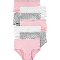 Little Girls Stretch Cotton Underwear 7 Pack (Pink(3H741910)/White/Grey