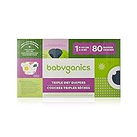 Babyganics Diapers, Size 1, 80 ct, Ultra Absorbent Diapers