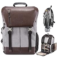 TARION Camera Backpack Waterproof Camera Bag Waterproof Certified IPX5 Large Capacity Side Access with 15.6 Inch Laptop Compartment Rain Cover for Women Men Photographer Lens Tripod Tablets