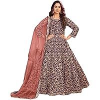 Event Party Wear Stitched Indian Long Anarkali Gown Dress Heavy Velvet Fabric Salwar Kameez Suits