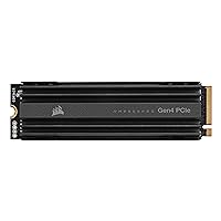 Corsair MP600 PRO 2TB M.2 NVMe PCIe x4 Gen4 SSD (Up to 7,000MB/sec Sequential Read & 6,550MB/sec Sequential Write Speeds, High-Speed Interface, 3D TLC NAND, Built-in Heatspreader) Black