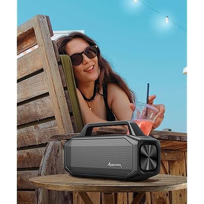 BRAVEN BRV-XXL Large Portable Wireless Bluetooth Speaker [Waterproof][Outdoor]  Built-In 15,600mAh Powerbank USB Charger - Black/Titanium : :  Electronics