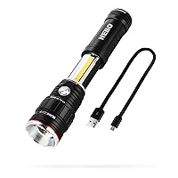 NEBO Slyde King Flashlight, Rechargeable LED Flashlight and Work Light, Bright, Durable, Everday Carry & Camping Flashlight with 4 Light Modes, C.O.B. Work Light and Magnetic Base
