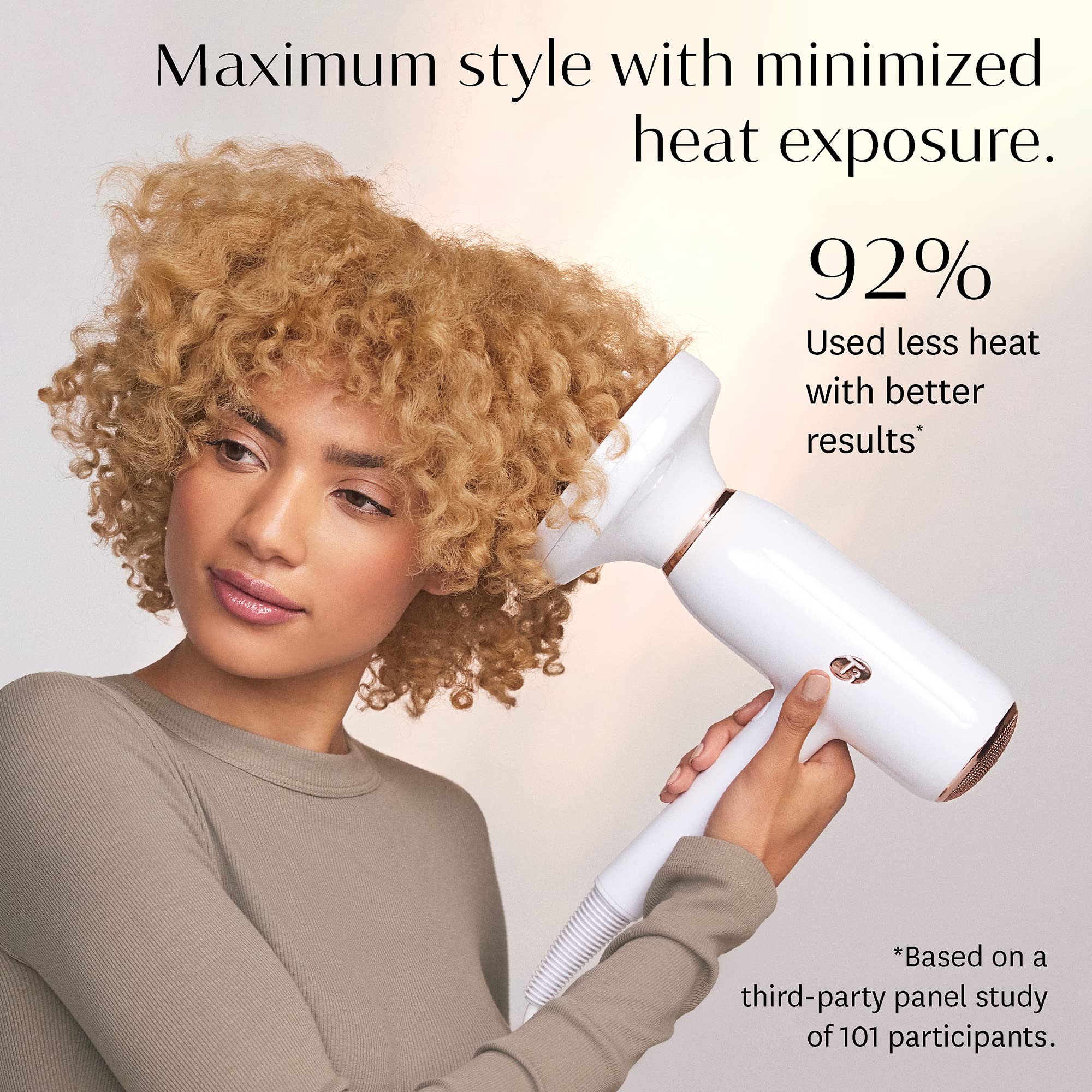 T3 Featherweight StyleMax Professional Ionic Hair Dryer with Custom Heat Automation & 4 Attachments,Fast Drying,Lightweight with 5 Heat & 3 Speed Settings,2 Concentrators,Diffuser & Smoothing Comb