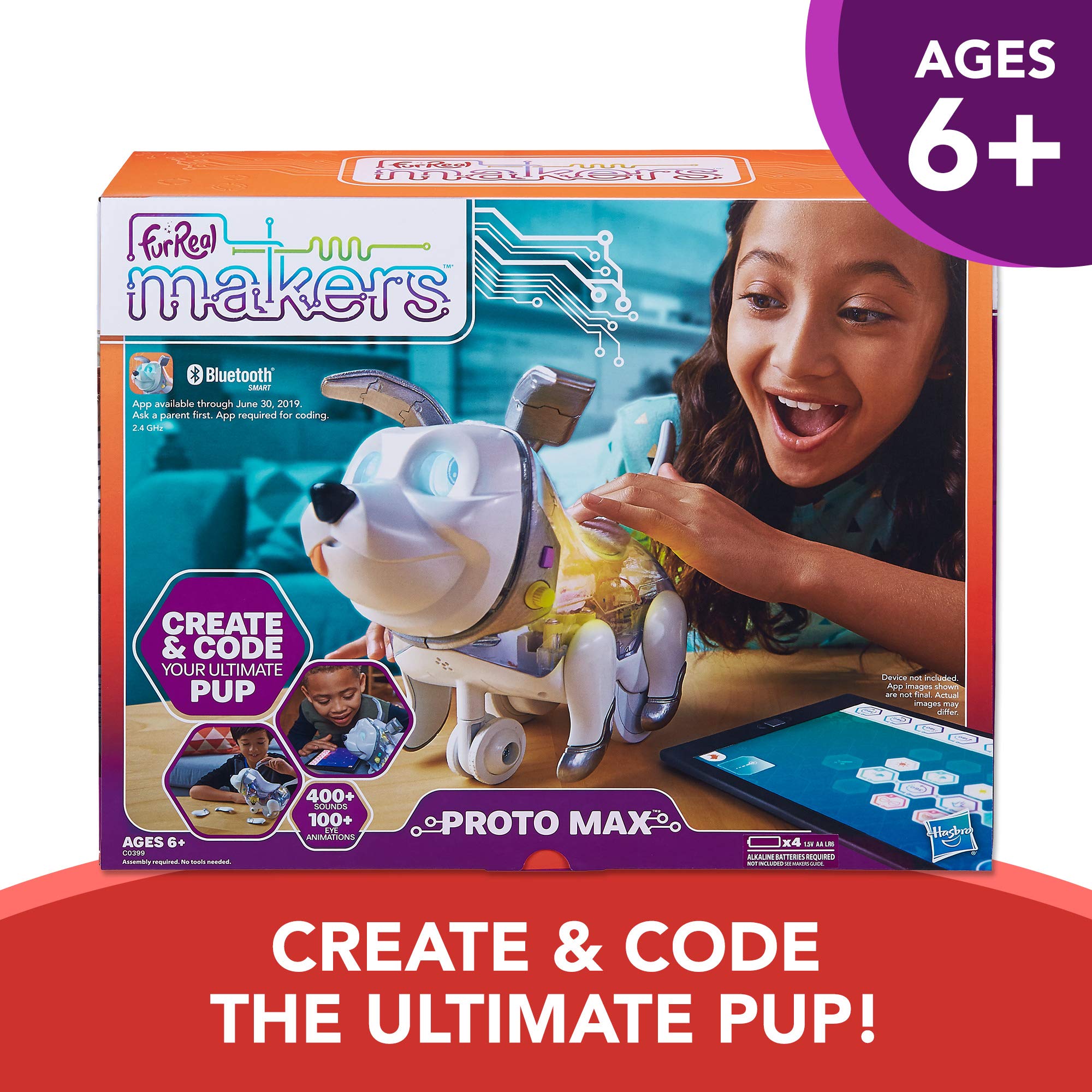 FurReal Makers Proto Max Interactive Pet Toy, Unassembled, Free Downloadable App, Ages 6 & Up
