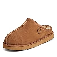 Fireside by Dearfoams Men's Grafton Shearling Indoor/Outdoor Clog Slipper