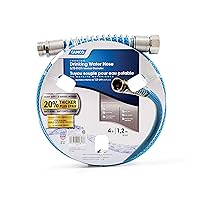 Camco TastePURE 4-Ft Premium Water Hose - RV Drinking Water Hose Contains No Lead, No BPA & No Phthalate - Reinforced PVC Design w/Strain Relief Ends - 5/8” Inside Diameter, Made in the USA (22813)