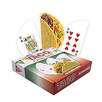 Taco Playing Cards - Taco Shaped Deck of Cards to Play Your Favorite Card Games - Gift for Birthdays, Stocking Stuffers, White Elephant, & Holidays Gifts
