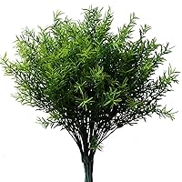 9Pcs Outdoors Artificial Greenery Plants Flowers, Outside Fake Rosemary Grass Plant UV Resistant Faux Shrubs Plastic Hanging Plants for Window Box Home Garden Patio Front Porch Farmhouse