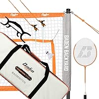 Baden | Champions | Portable Badminton Set | Regulation Net + 3 Shuttlecocks + 4 Racquets + 1 Boundary + 1 Carry Bag