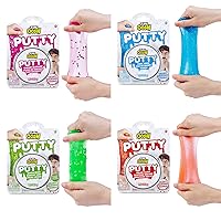 Oosh Putty 4 Pack by ZURU, Gooey Slime and Epic Stretchy Slime for Girls and for Kids (Blue, Pink, Green, Orange)