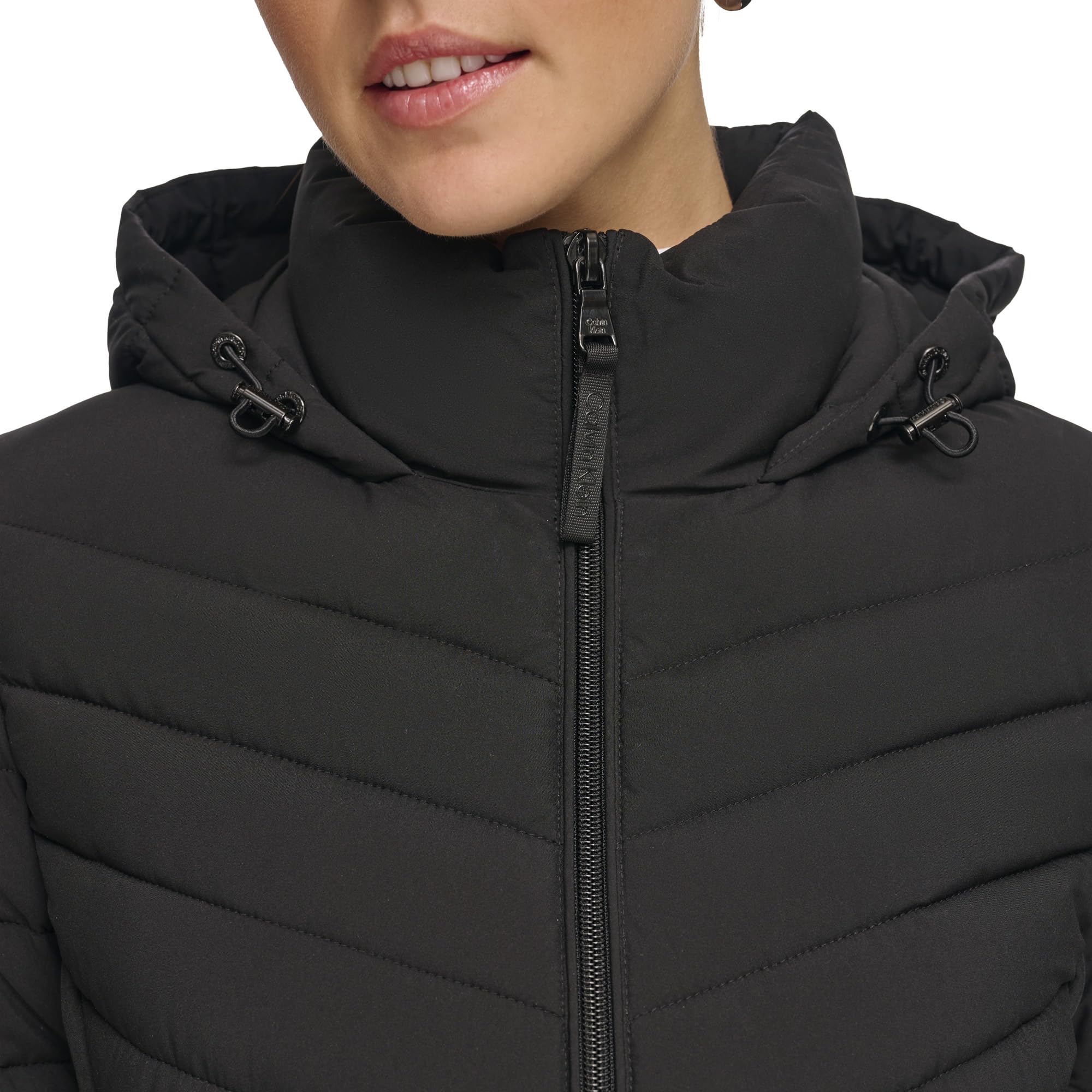 Calvin Klein Women's Light-Weight Hooded Puffer Jacket