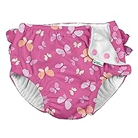 i Play Girls Reusable Absorbent Baby Swim Diapers Pink Butterflies 12 Months