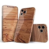 Full Body Skin Decal Wrap Kit Compatible with iPhone 14 Pro Max - Luxury Natural Wood V2