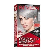 Revlon Colorsilk Beautiful Color Permanent Hair Color, Long-Lasting High-Definition Color, Shine & Silky Softness with 100% Gray Coverage, Ammonia Free, 82B Silver Blonde, 1 Pack