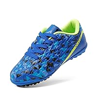 DREAM PAIRS Boys Girls Indoor Turf Soccer Shoes Lace Up Cleats(Toddler/Little Kid/Big Kid)