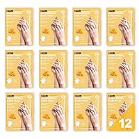 Original Derma Beauty Hand Mask 12 Pairs Moisturizing Vitamin E Hydrating Hand Mask Set Hand Mask Gloves Hand Repair Gloves Hand Care Hand Rejuvination Soothing Gloves