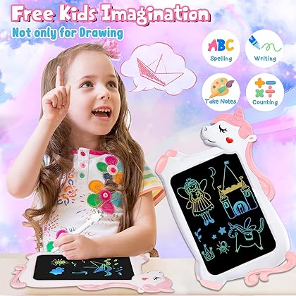 Unicorn Toy Gifts for Girls Boys - CHEERFUN LCD Writing Tablet for Kids | Toddler Travel Road Trip Essential Toy Gift for 3+4 5 6 7 8 Year Old | Doodle Draw Board | Easter Gifts Learning Birthday