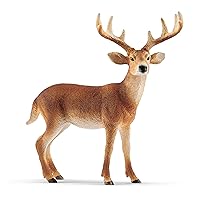 Schleich Wild Life, Animal Figurine, Animal Toys for Boys and Girls 3-8 Years Old, White-Tailed Buck, Ages 3+