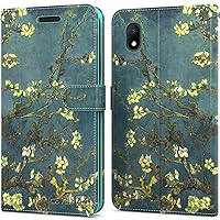 CoverON Wallet Pouch for Alcatel Apprise Case/Glimpse/Volta Phone Case, RFID Blocking Flip Stand PU Leather Cover - Almond Blossom