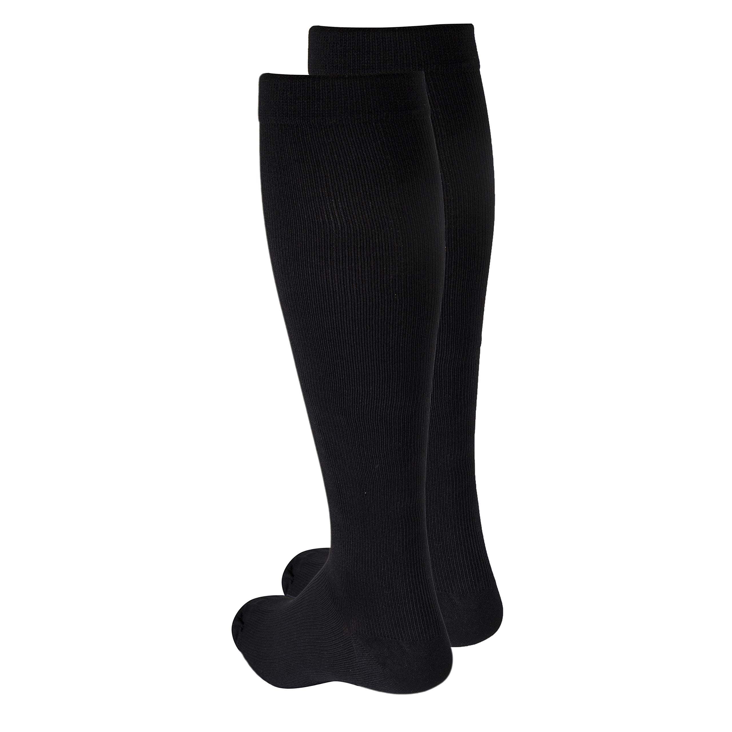 Truform Compression Socks, 15-20 mmHg, Men's Dress Socks, Knee High Over Calf Length