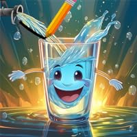 Sad To Happy Crazy Glass 3D Game: Challenge Fill Glass Draw Line - Puzzle Game Free for Kids