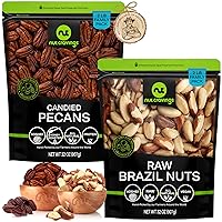 Raw Brazil Nuts + Candied Pecans 32.oz 2 Pack Bundle