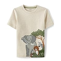 Gymboree Boys' and Toddler Embroidered Graphic Short Sleeve T-Shirts