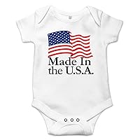 Made in The USA Cute Patriot Baby Bodysuit Gift Newborn American Onesie