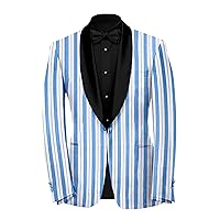 Elina fashion Men's Terry Rayon Tuxedo Jacket Slim Fit Shawl Lapel Blazer Suit for Party Prom Wedding Christmas