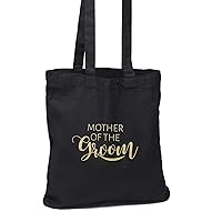 Wedding Accessories Black Tote Bag, Mother Of The Groom, 13.25 x 14.25-Inches