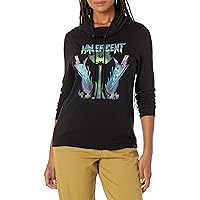 Disney Villains Maleficent Rock Women's Cowl Neck Long Sleeve Knit Top