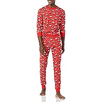 Amazon Essentials Men's Knit Pajama Set-Discontinued Colors, Panda, X-Large