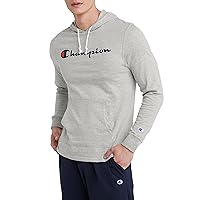 Champion, Midweight, Soft and Comfortable T-Shirt Hoodie for Men, Oxford Gray Script, XX-Large