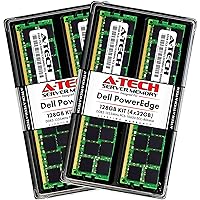 A-Tech 128GB (4x32GB) RAM for Dell PowerEdge T320, T420, T620 Tower Servers | DDR3 1333MHz ECC-RDIMM PC3-10600 4Rx4 1.5V 240-Pin ECC Registered DIMM Server Memory Upgrade Kit