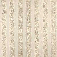 A0013D Ivory Embroidered Striped Floral Brocade Upholstery and Window Treatments Fabric by The Yard- Closeout