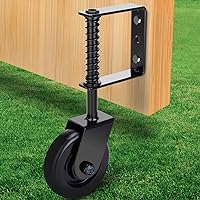 4.3 Inch Heavy Duty Gate Wheel, Fence Spring Loaded Gate Wheel, Farm Gate Support Wheel, Outdoor Gate Helper for Wooden PVC Fences, Gate Caster Kit with 360° Swivel, 220 Lbs Capacity, 1 Pack