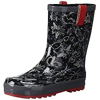 Northside Bay Rain Boot, Black/Gray, 5 M US Toddler