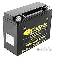Caltric Agm Battery Compatible with Kawasaki Vn1500A Vn-1500A Vn1500C Vulcan 1500 1500L 1996-1999