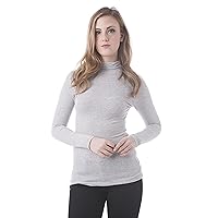 Women's Long Sleeve Plain Funnel Neck Top Shirt